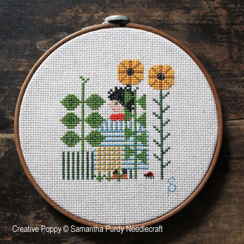 Flowers and foliage, cross stitch pattern, by Samantha Purdy Needlecrafts