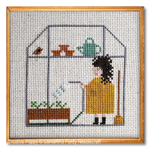 Greenhouse, cross stitch pattern by Samantha Purdy Needlecrafts