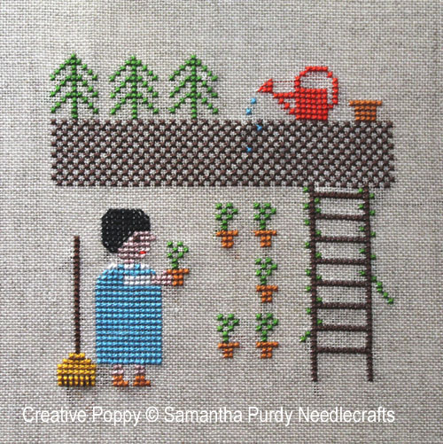 Samantha Purdy Needlecrafts - Preparing Plants (cross stitch chart)