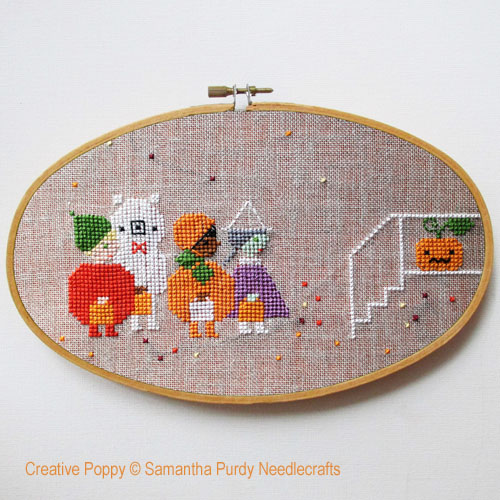 Trick or Treat (Children's Halloween) cross stitch pattern by Samantha Purdy Needlecrafts