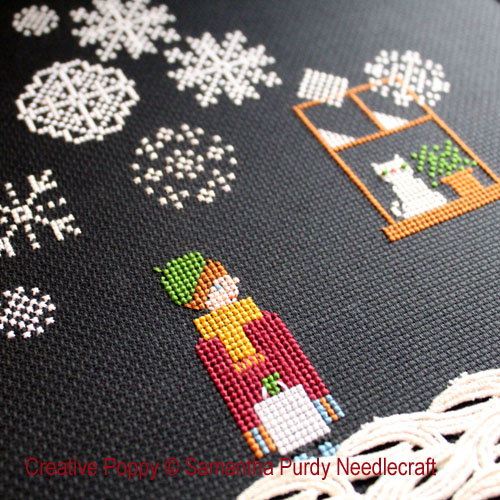 Winter Snowflakes cross stitch pattern by Samantha Purdy Needlecraft, zoom 1