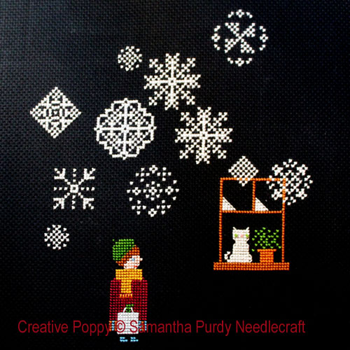 Winter Snowflakes cross stitch pattern by Samantha Purdy Needlecraft