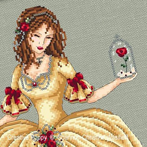 Belle cross stitch pattern by Shannon Christine Designs, zoom 1