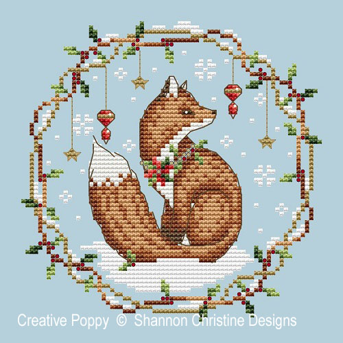 Woodland Fox cross stitch pattern by Shannon Christine Designs
