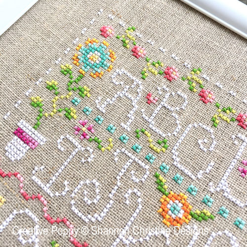 Funky Spring cross stitch pattern by Shannon Christine Designs, zoom 1