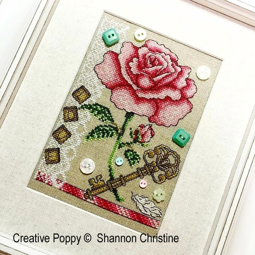 Romantic Rose cross stitch pattern by Shannon Christine Designs