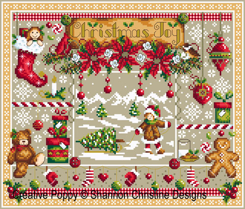 Christmas Joy cross stitch pattern by Shannon Christine Designs