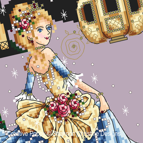 Cinderella cross stitch pattern by Shannon Christine Designs, zoom 1
