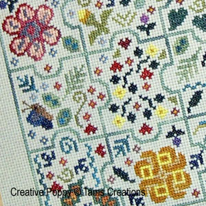 Tam\'s Creations - Floral Jigsaw Puzzle Jigsaw Puzzle (cross stitch pattern) (zoom3)
