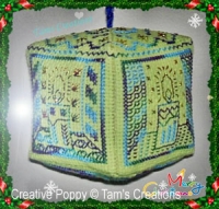 Tam\'s Creations - Christmas lantern Ornament zoom 2 (cross stitch chart)