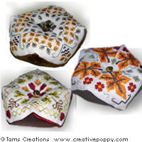 <b>Autumn biscornus series</b><br>cross stitch pattern<br>by <b>Tam\'s Creations</b>