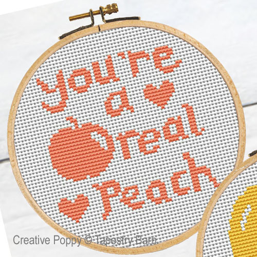Fruity Hoops - Love Quotes cross stitch pattern by Tapestry Barn, zoom 1