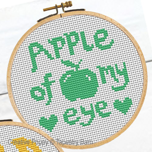 Fruity Hoops - Love Quotes cross stitch pattern by Tapestry Barn, zoom3