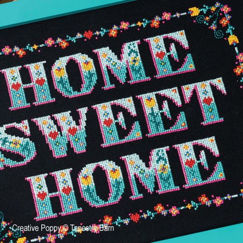 Tapestry Barn - Home Sweet Home (Folk Art) zoom 3 (cross stitch chart)