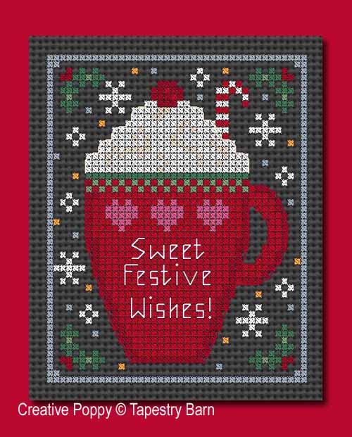 Tapestry Barn - Hot chocolate (Festive Wishes) zoom 2 (cross stitch chart)