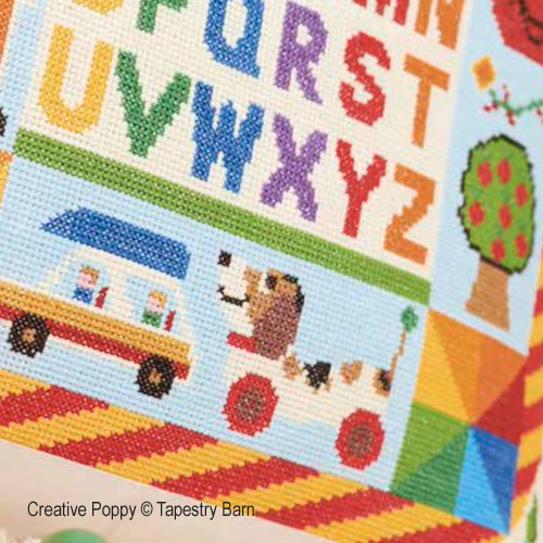 Retro Toys cross stitch pattern by Tapestry Barn, zoom 1