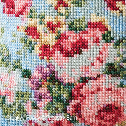 Vintage Roses - Summer Cushion cross stitch pattern by Tapestry Barn, zoom 1