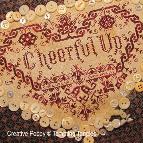 Cheerful up Valentine cross stitch pattern by Tempting Tangles