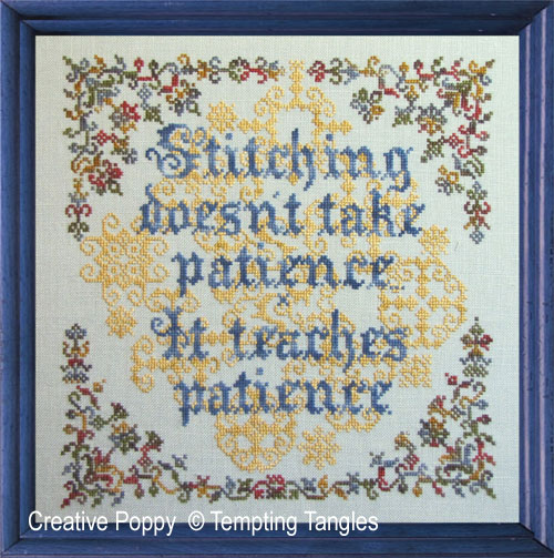 Patient Stitcher cross stitch pattern by Tempting Tangles