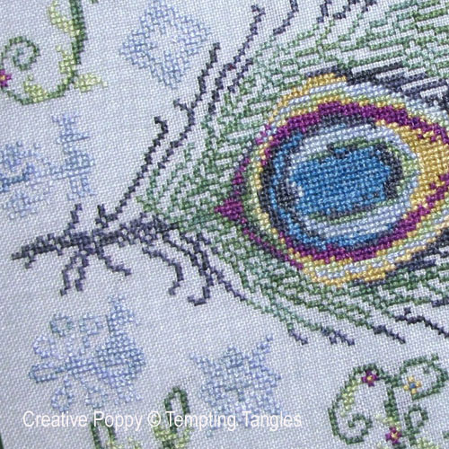 Tickle my fancy cross stitch pattern by Tempting Tangles, zoom 1