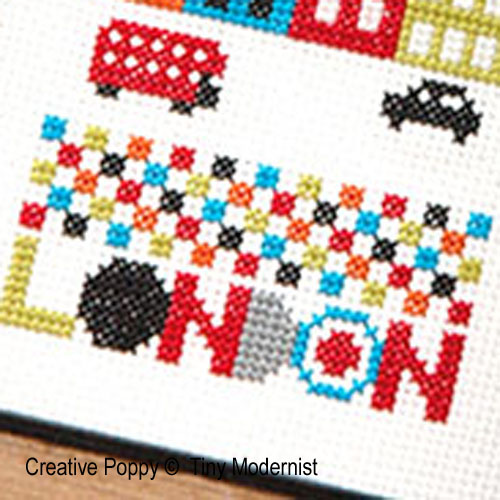 Tiny Modernist - London zoom 3 (cross stitch chart)