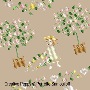 Perrette Samouiloff - Wedding Banner (cross stitch pattern chart) (zoom3)