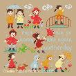 Rain, rain, go away (come again another day!) - cross stitch pattern - by Perrette Samouiloff