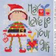Lucas the love elf - cross stitch pattern - by Barbara Ana Designs