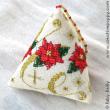 Poinsettia Humbug (Xmas ornament) - cross stitch pattern - by Faby Reilly Designs