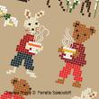 Teddy and rabbit - in Winter (large) - cross stitch pattern - by Perrette Samouiloff (zoom 1)