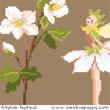White Fairies collection: Christmas Rose Fairy - cross stitch pattern - by Sylvie Teytaud (zoom 1)