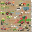 On the farm (large pattern) - cross stitch pattern - by Perrette Samouiloff
