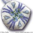 Lavender Bouquet Biscornu - cross stitch pattern - by Faby Reilly Designs