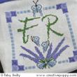 Lavender Bouquet Ort-bag - cross stitch pattern - by Faby Reilly Designs (zoom 1)