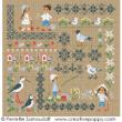 Seaside motif sampler (large) - cross stitch pattern - by Perrette Samouiloff