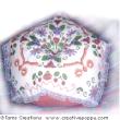 Florabella - giant biscornu cushion - cross stitch pattern - by Tam's Creations