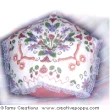 Florabella - giant biscornu cushion - cross stitch pattern - by Tam's Creations
