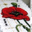 Poppy Bookmark and Key ring - cross stitch pattern - by Faby Reilly Designs