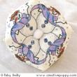 Snowman biscornu - cross stitch pattern - by Faby Reilly Designs