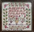 <b>Antique sampler: Maria Braillon 1877</b><br>Reproduction sampler<br>charted by <b>Muriel Berceville</b>