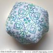 Colors I love Turquoise Biscornu - cross stitch pattern - by Marie-Anne Réthoret-Mélin