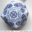 Colors I love Deep Blue Biscornu - cross stitch pattern - by Marie-Anne Réthoret-Mélin