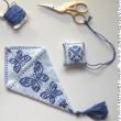 Colors I love Deep Blue Scissor case - cross stitch pattern - by Marie-Anne Réthoret-Mélin
