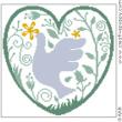 Heart of Dove - cross stitch pattern - by Alessandra Adelaide Needleworks