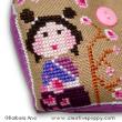 Kokeshi Biscornu II - cross stitch pattern - by Barbara Ana Designs (zoom 1)