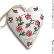 Sweet Roses heart - cross stitch pattern - by Faby Reilly Designs