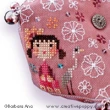 Kokeshi Biscornu III - cross stitch pattern - by Barbara Ana Designs (zoom 1)