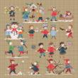 Happy Childhood collection  - Winter - cross stitch pattern - by Perrette Samouiloff