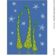 <b>Christmas trees in the night</b><br>cross stitch pattern<br>by <b>Alessandra Adelaide Needleworks</b>