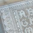 Lace Alphabet Sampler in cross stitch and backs stitch (zoom1)